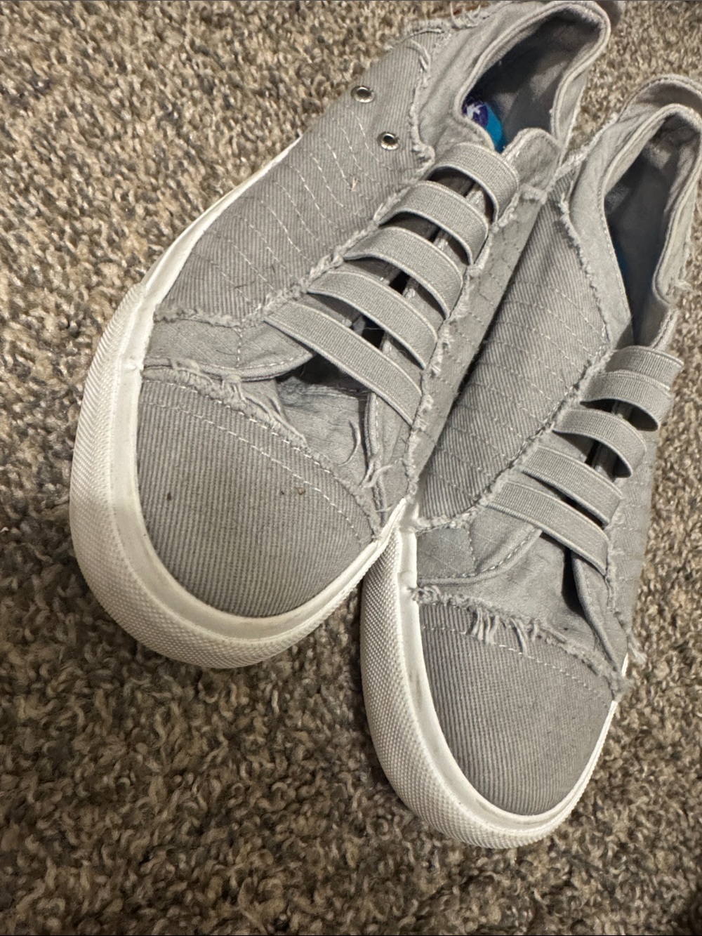 Casual Men's Gray Canvas Slip-On Sneakers